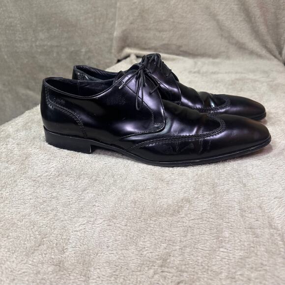 Vintage Hugo Boss Black Leather Split Toe Derby Dress Shoes Men’s Formal Lace Up main image 2